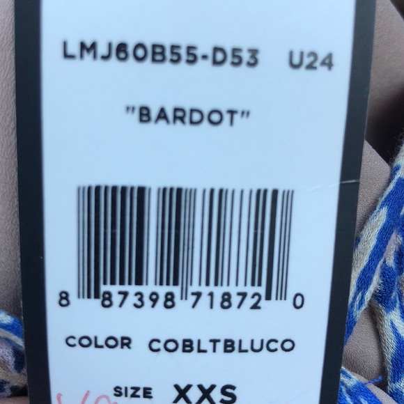 NWT BCBGMAXAZARIA Bardot Printed Dress - Picture 6 of 6